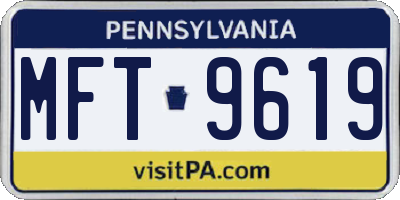 PA license plate MFT9619