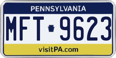 PA license plate MFT9623