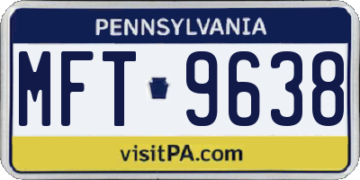 PA license plate MFT9638