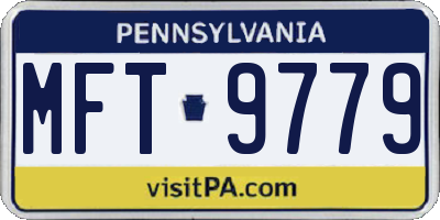 PA license plate MFT9779
