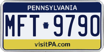PA license plate MFT9790