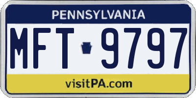 PA license plate MFT9797