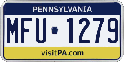 PA license plate MFU1279