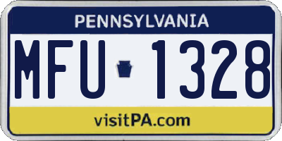 PA license plate MFU1328