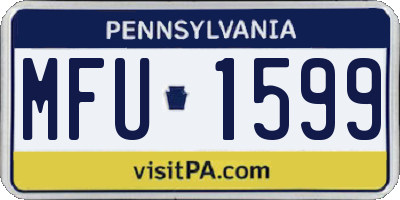 PA license plate MFU1599