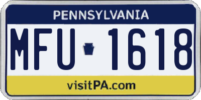 PA license plate MFU1618
