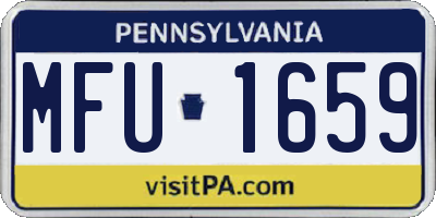 PA license plate MFU1659