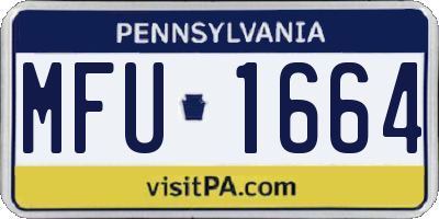 PA license plate MFU1664