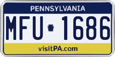 PA license plate MFU1686