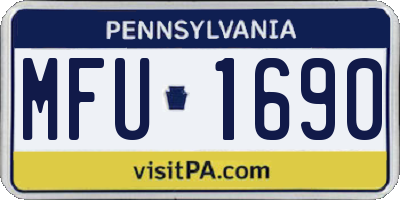 PA license plate MFU1690