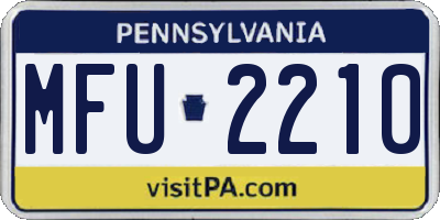 PA license plate MFU2210