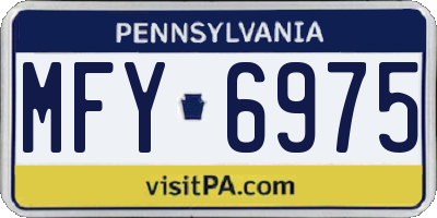 PA license plate MFY6975