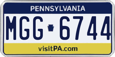 PA license plate MGG6744