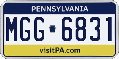 PA license plate MGG6831