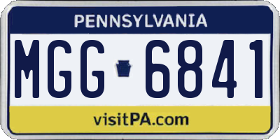 PA license plate MGG6841