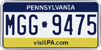 PA license plate MGG9475