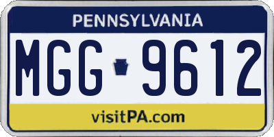 PA license plate MGG9612