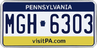PA license plate MGH6303