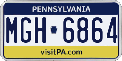 PA license plate MGH6864