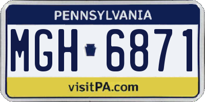 PA license plate MGH6871