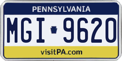 PA license plate MGI9620