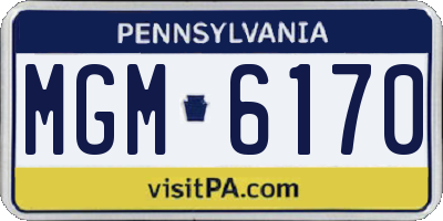 PA license plate MGM6170