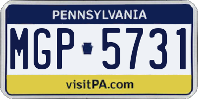 PA license plate MGP5731