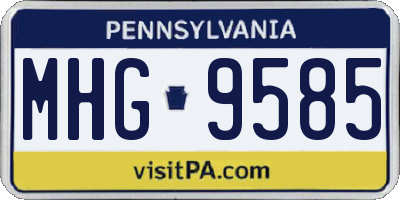 PA license plate MHG9585