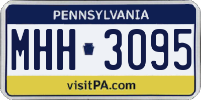 PA license plate MHH3095
