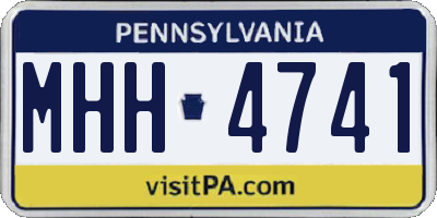 PA license plate MHH4741