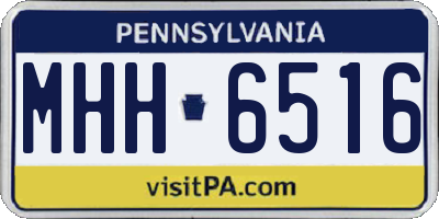 PA license plate MHH6516