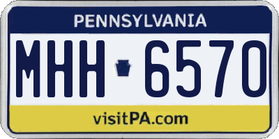 PA license plate MHH6570