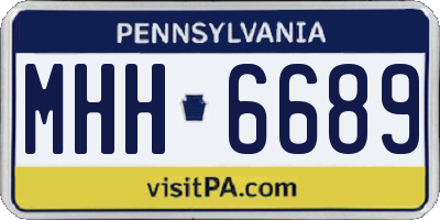 PA license plate MHH6689