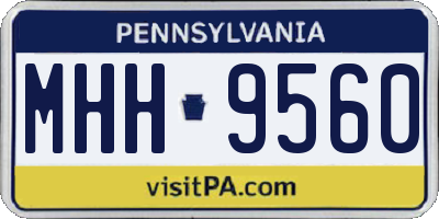 PA license plate MHH9560
