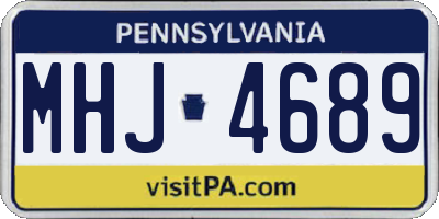 PA license plate MHJ4689