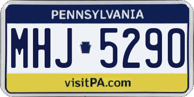 PA license plate MHJ5290