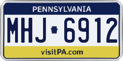 PA license plate MHJ6912