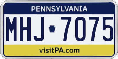 PA license plate MHJ7075