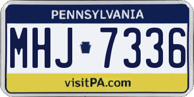 PA license plate MHJ7336