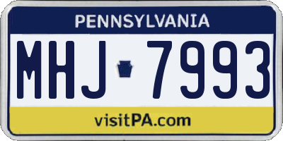 PA license plate MHJ7993