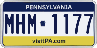 PA license plate MHM1177