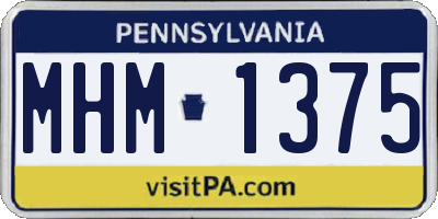 PA license plate MHM1375