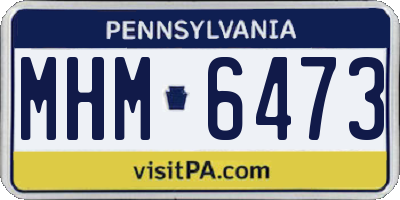PA license plate MHM6473