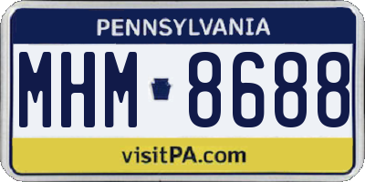 PA license plate MHM8688
