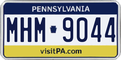 PA license plate MHM9044