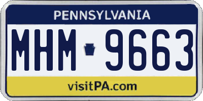 PA license plate MHM9663