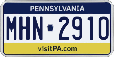 PA license plate MHN2910