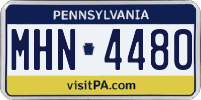 PA license plate MHN4480