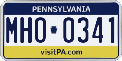 PA license plate MHO0341