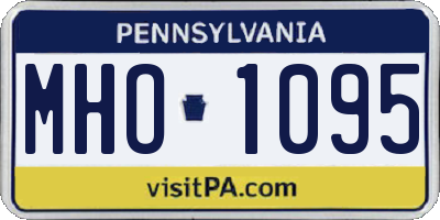 PA license plate MHO1095